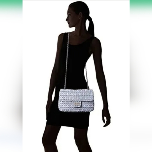 Karl Lagerfeld Paris Agyness LG Shoulder Blue/Multi New with Tage - Picture 2 of 6